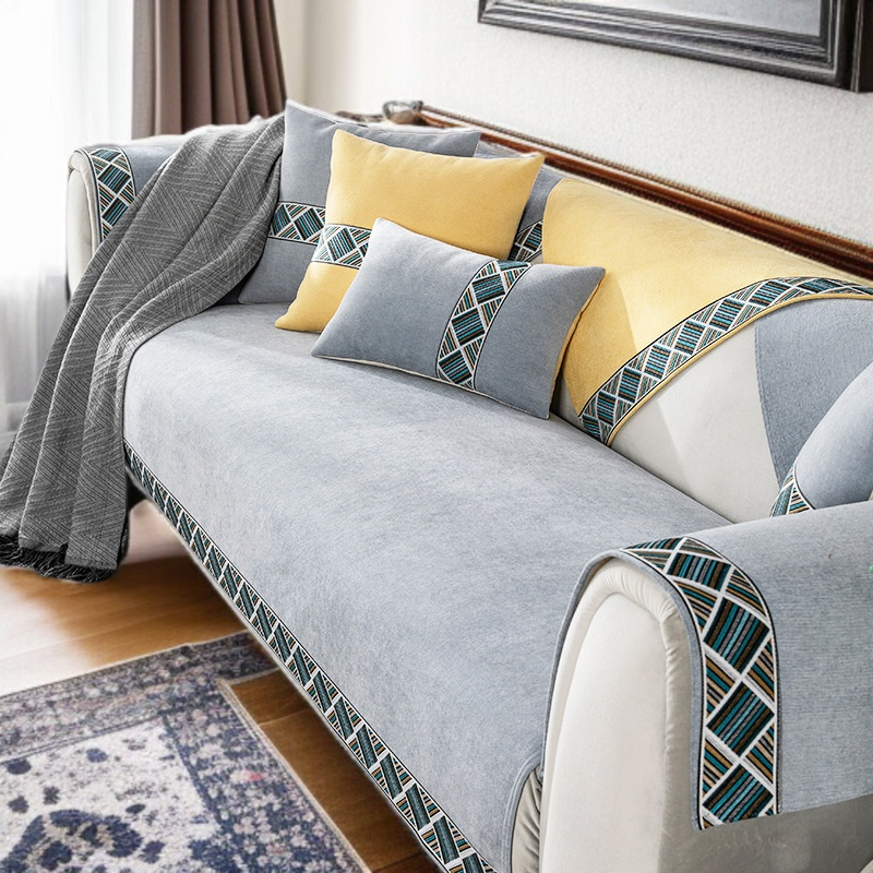 코셔니얼 소파 쿠션 사계절 공용 미끄럼 방지 소파 커버 북유럽 심플 시트 커버 천 타월