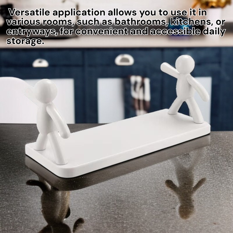 Punch-Free Human-shaped Kitchen Storage Rack