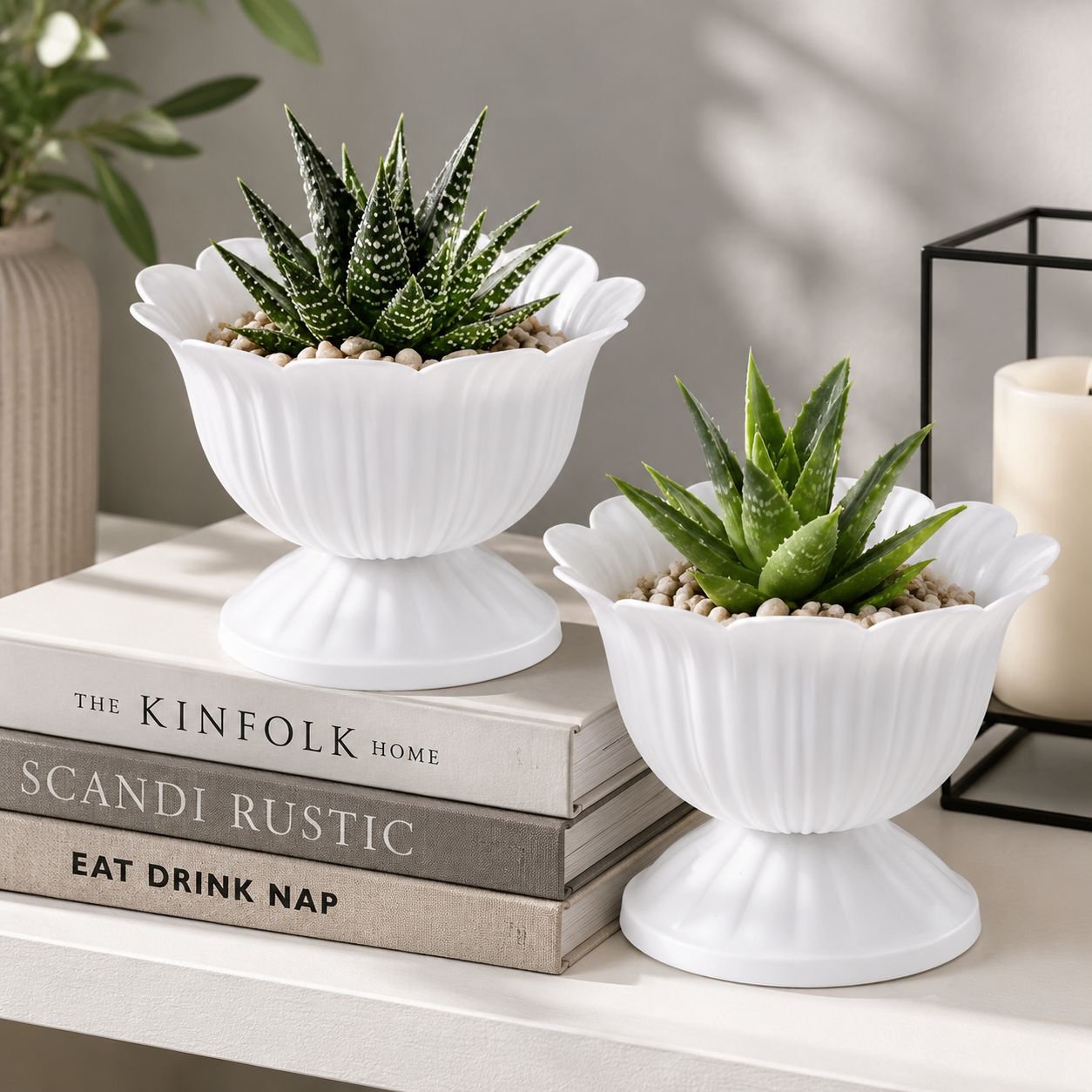 Kreativer grüner Mini-Blumentopf aus Harz für Sukkulenten