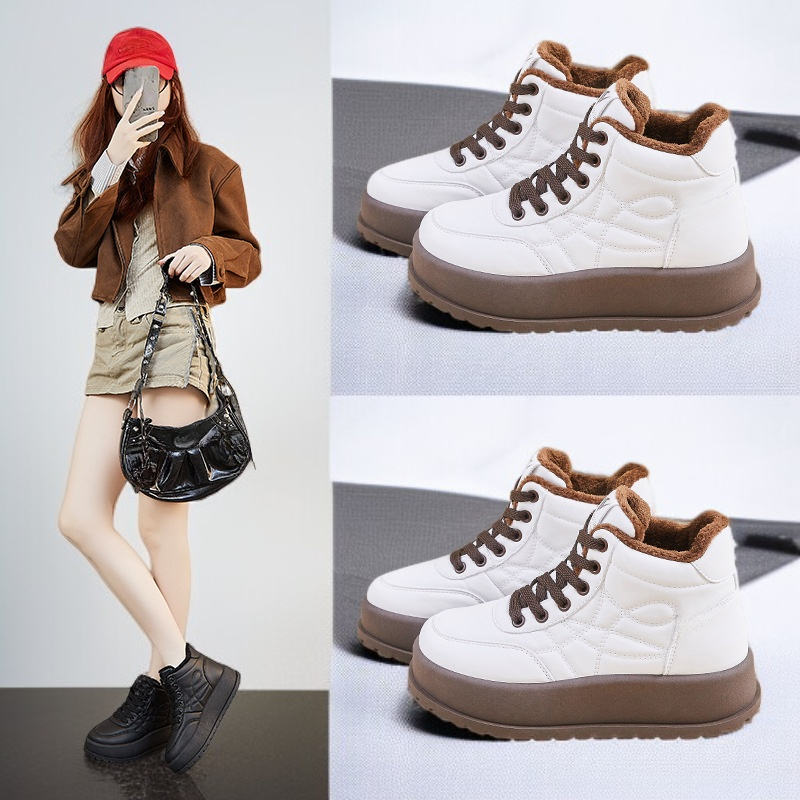 여성 기모 보온 키높이 캐주얼화