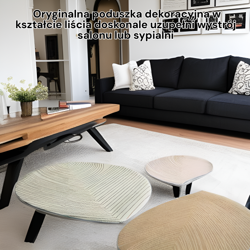 Poduszka dekoracyjna w kształcie liścia, do salonu i sypialni