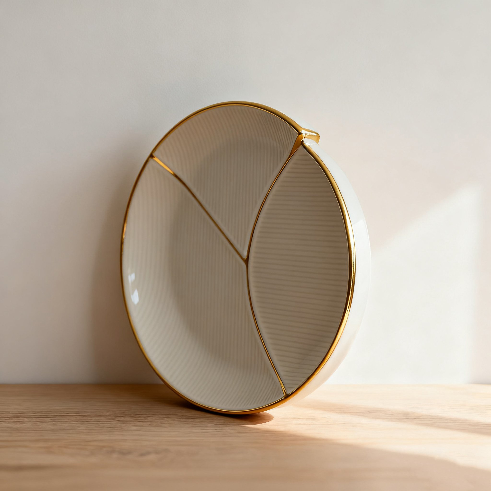 จานสามในหนึ่งสไตล์ยุโรป（บรรจุ 3 ชิ้น）