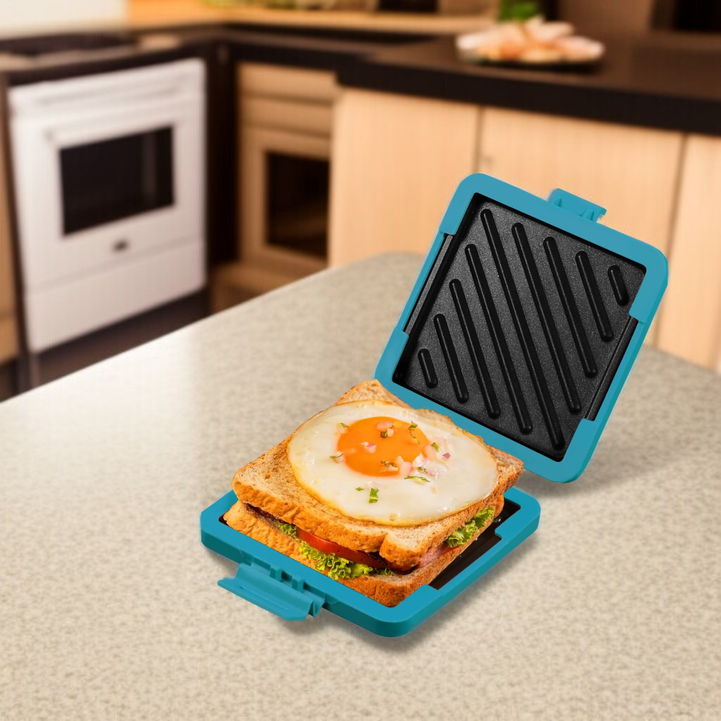 多機能サンドイッチメーカー・電子レンジ対応グリルプレート