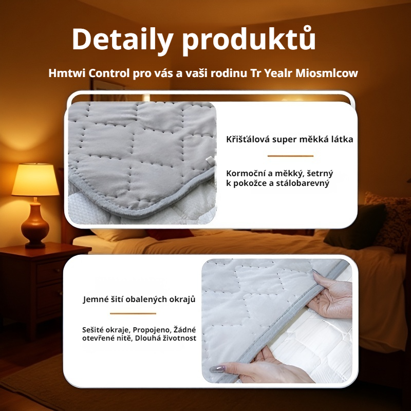 Čtyřstupňová nastavitelná elektrická deka do auta 