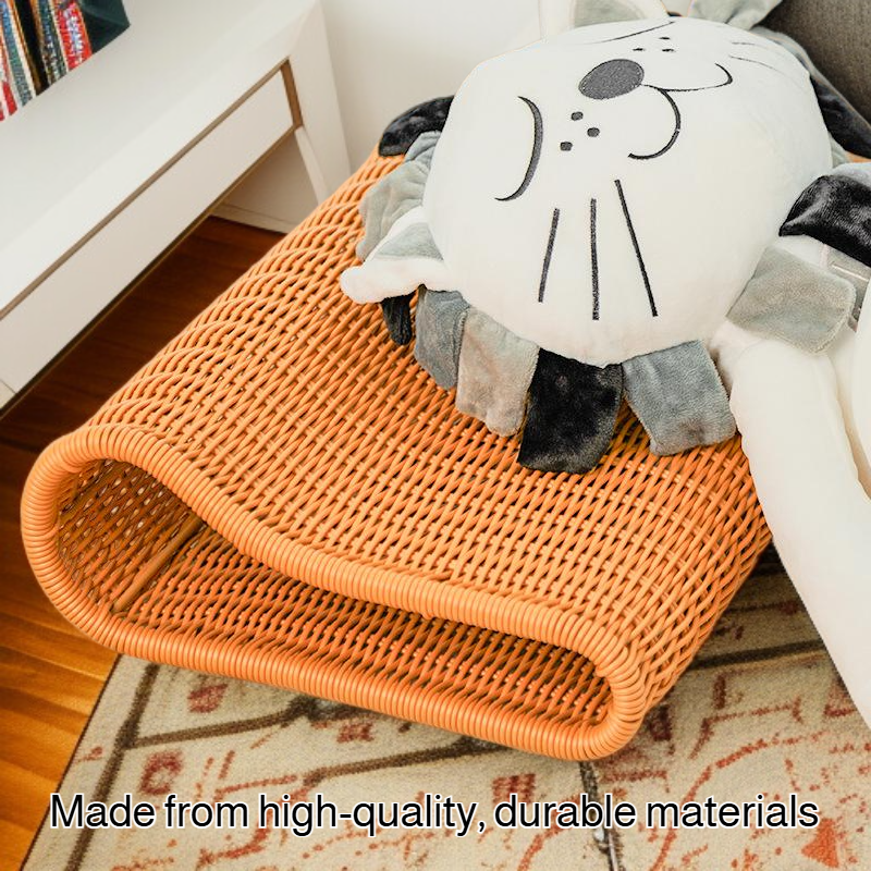 Rattan-Style Woven Pillow