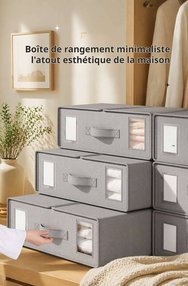Boîte de rangement en tissu pour vêtements