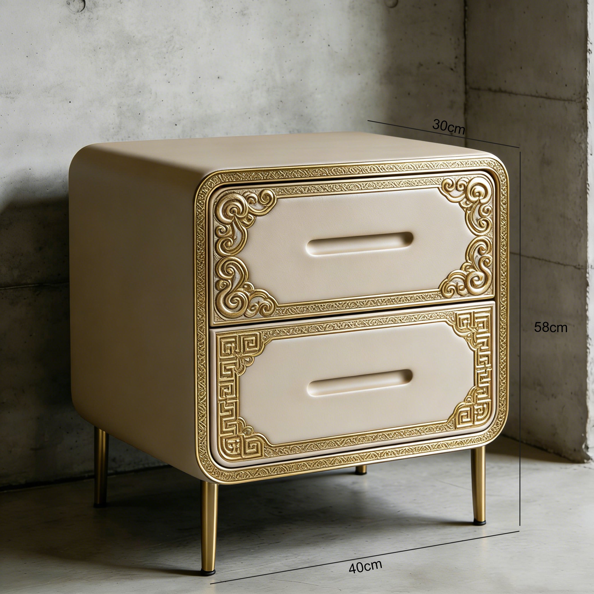 収納力がある引き出し付きキャビネット