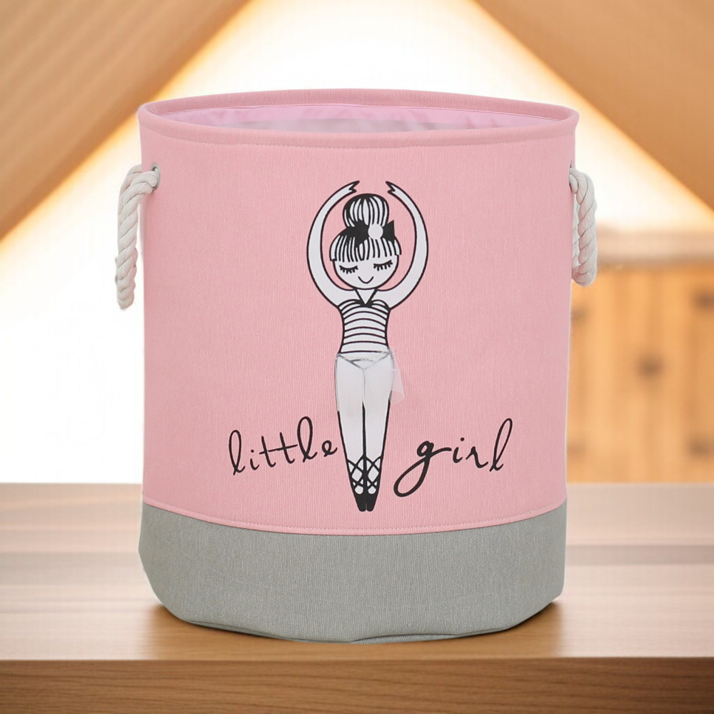 패브릭 수납통 소녀 시리즈 수납 바구니 옷 잡화 정리함