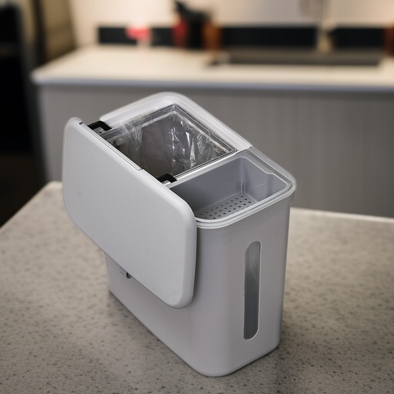 Cubo de basura deslizante para puerta de gabinete, colgante para cocina y baño