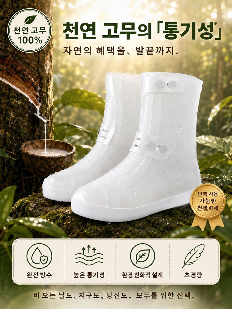 【오카야마현 구라시키시】천연 고무 방수 신발 커버