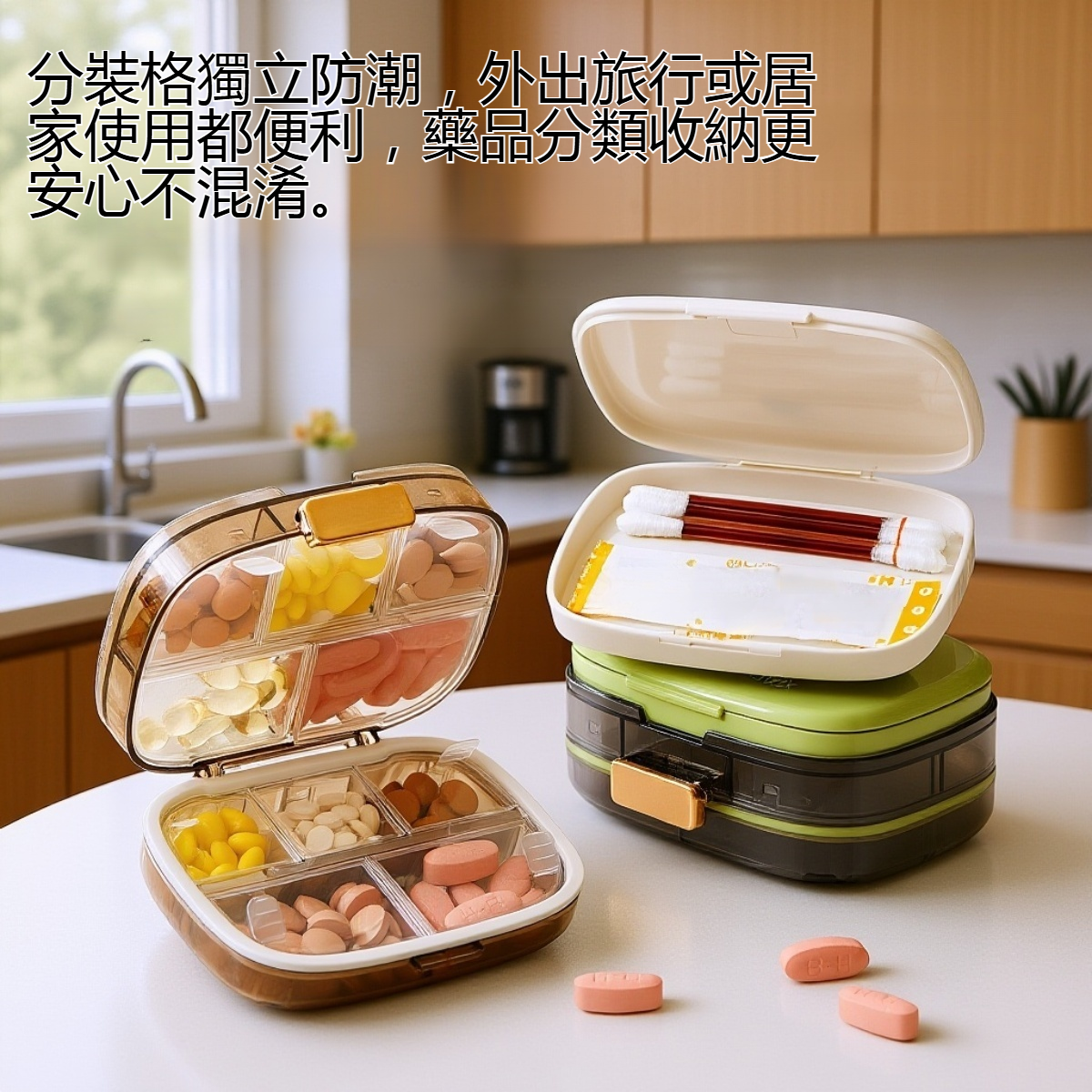 三重密封防潮分裝藥盒