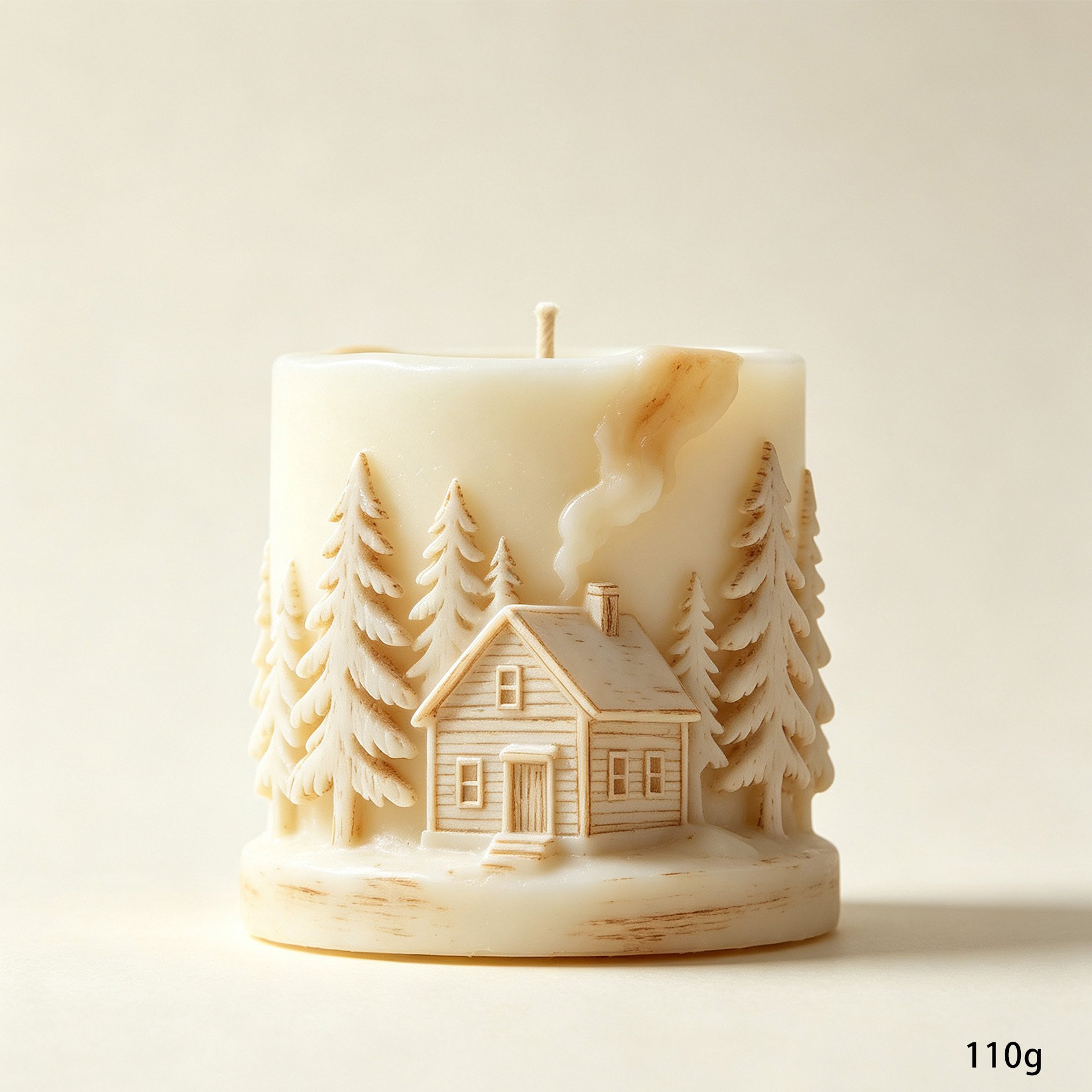 Wood cabin incense sticks with rustic packaging