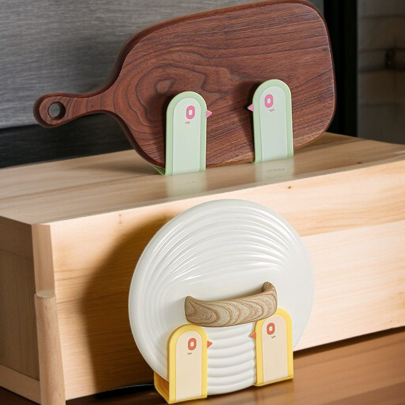 New Bird Pot Lid Holder Multi-functional Kitchen Organizer