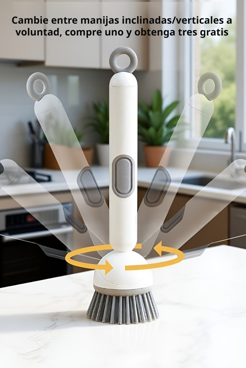 Detalle de las cerdas del cepillo de limpieza para sartenes