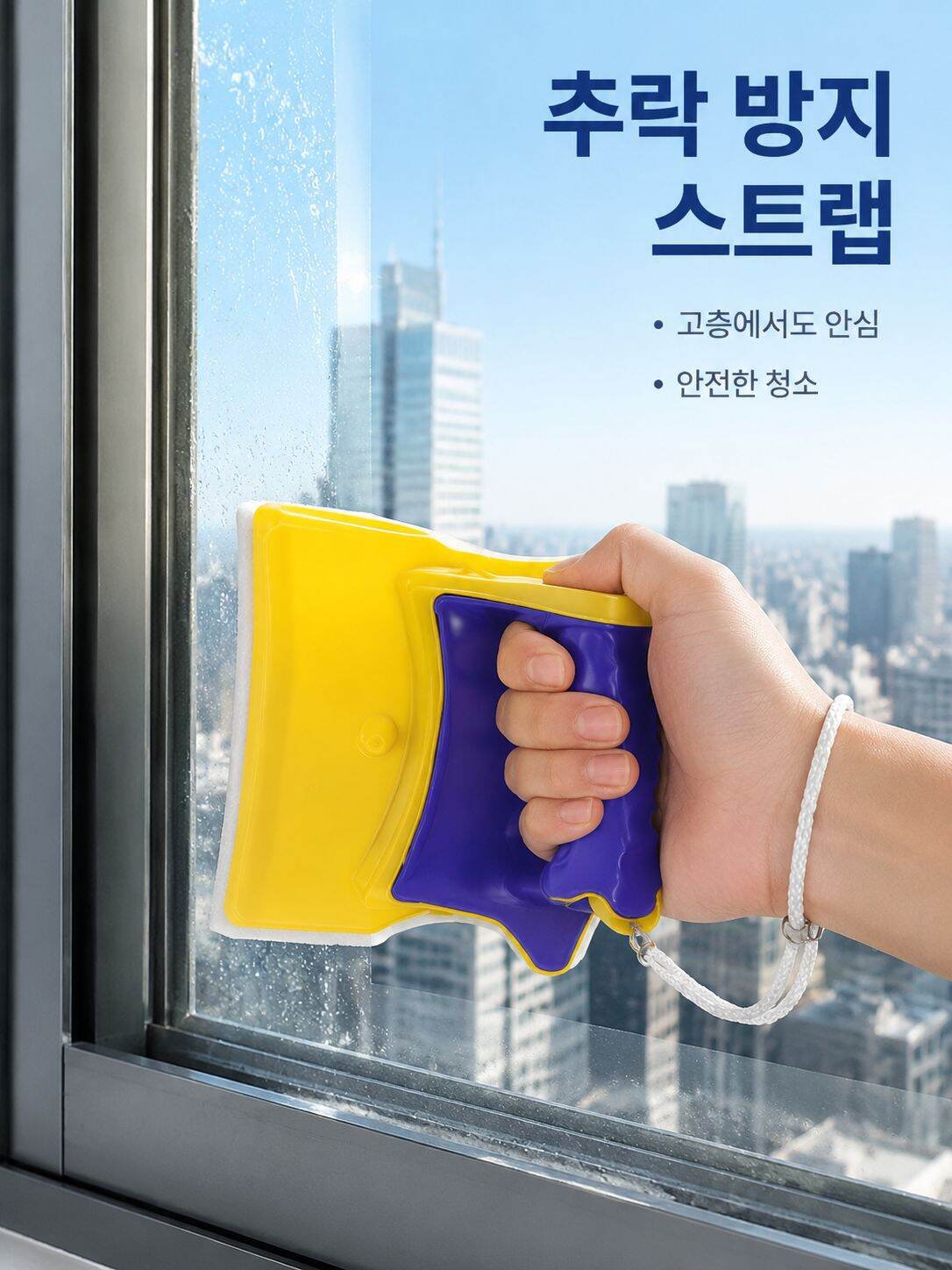 양면 자석 유리 청소용 지우개