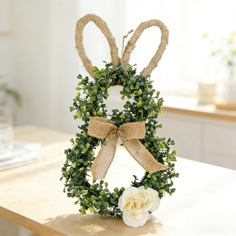 復活節兔子門環 節日家居擺件 室內裝飾