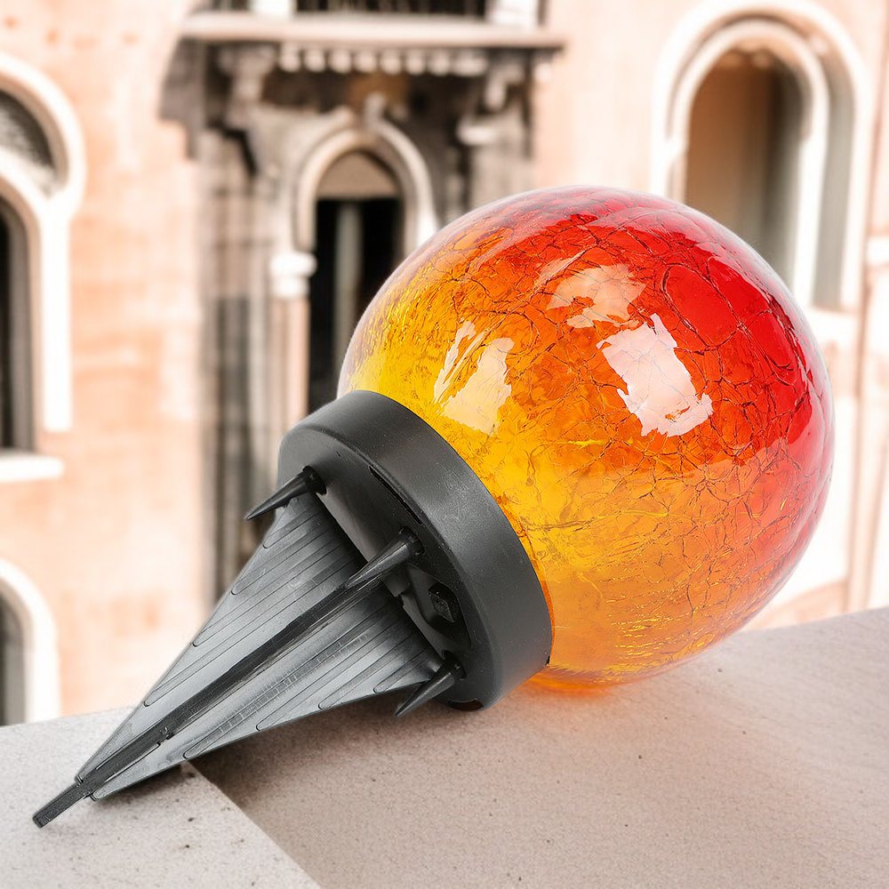 그라데이션 레드 크랙 볼 램프