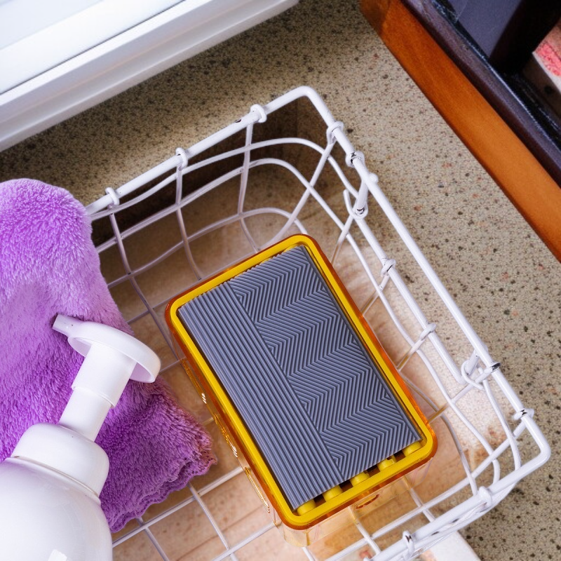 Soap for lathering and draining storage rack