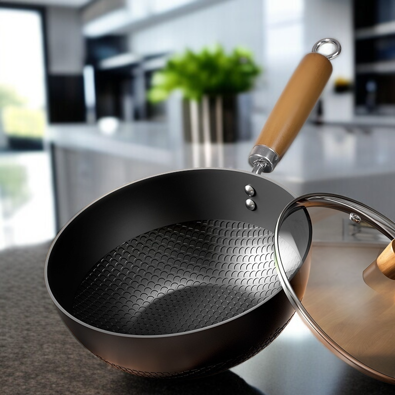 가정용 무코팅 가마솥 프라이팬 프라이팬 1인용 경량 가정용 인덕션 적용 미니 무접착 가마솥