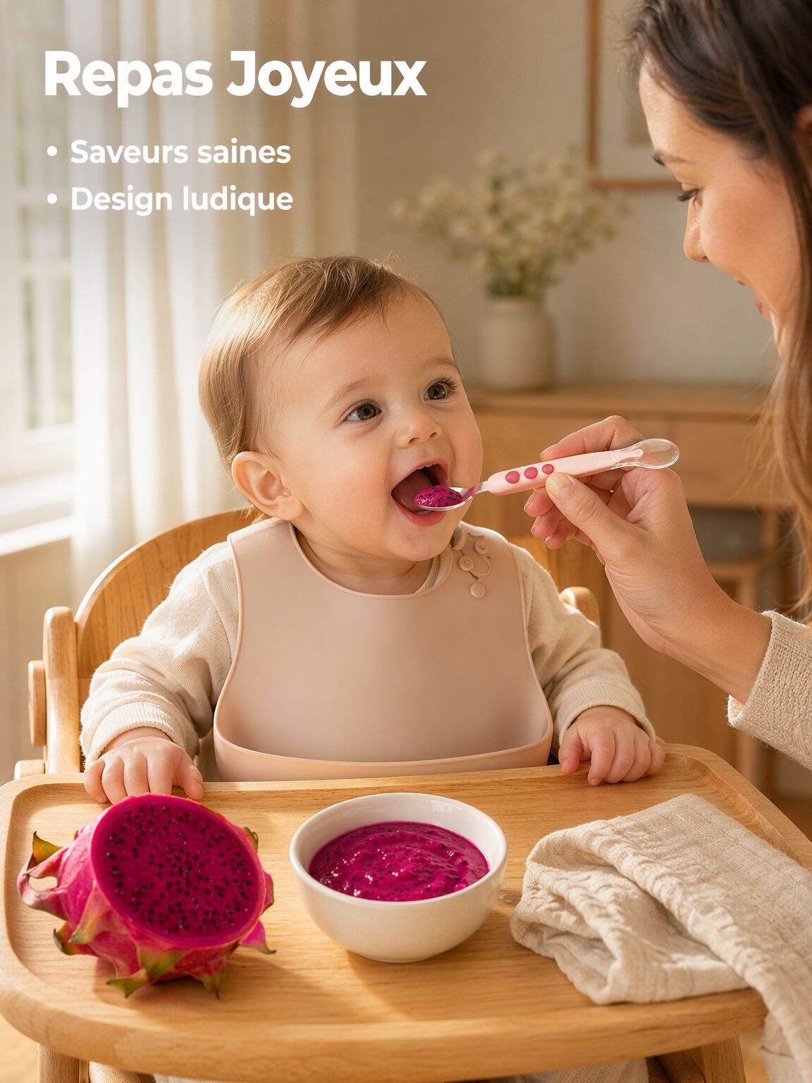 Cuillère à écraser les fruits pour bébé