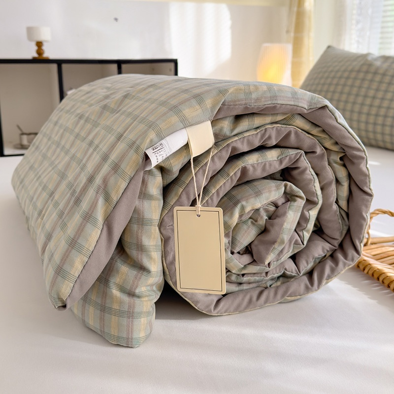 Colcha fresca de verano con algodón de nubes y cuadros