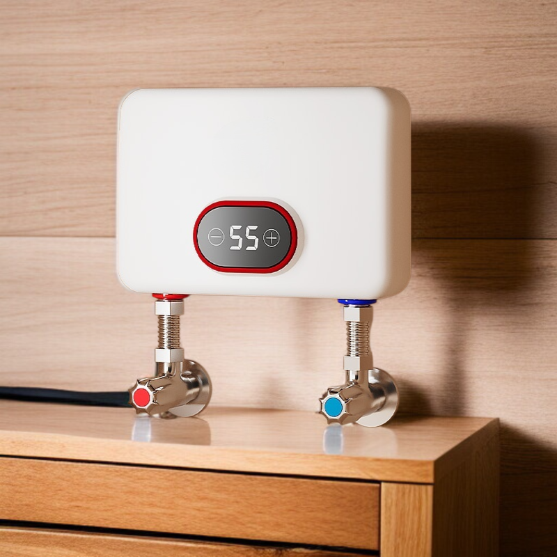 Elektrischer Durchlauferhitzer für die Küche, kein Wasserspeicher, schnelles Aufheizen, kleiner Unte