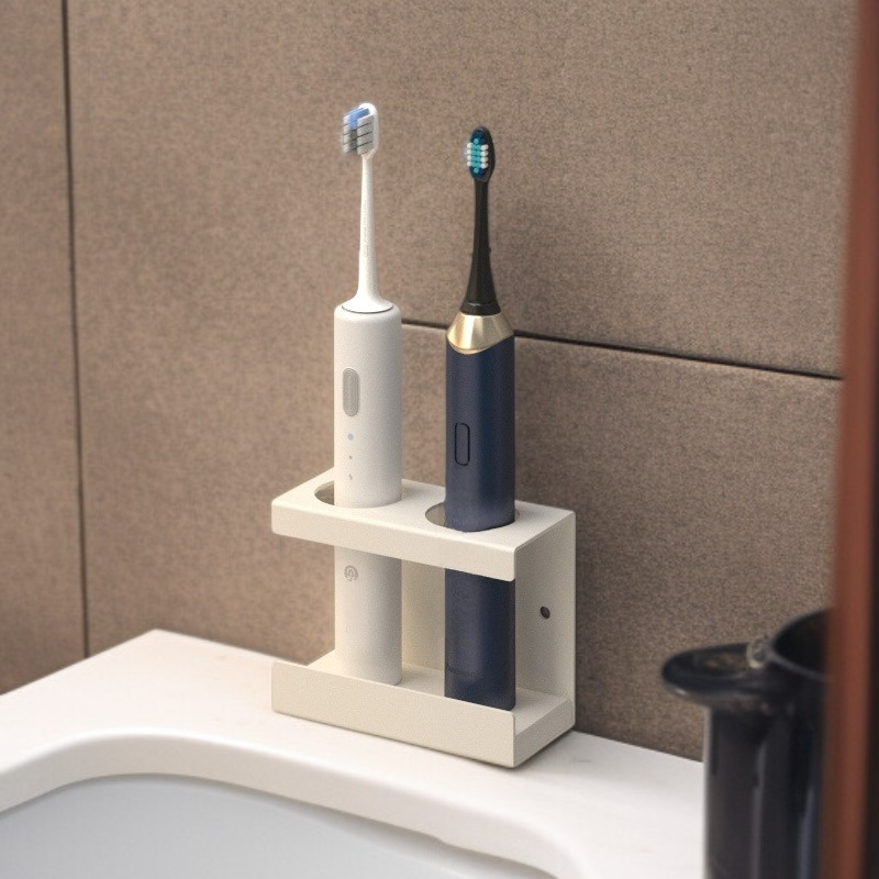 벽걸이 전동칫솔 스탠드 펀치 프리 다용도 수납 고정대