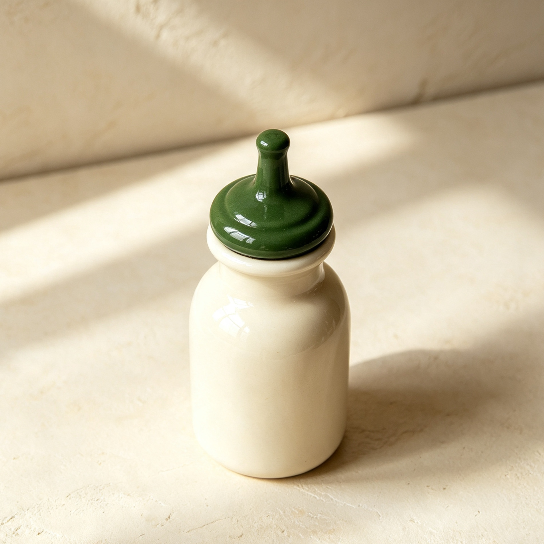 Enameled condiment bottles (6 pieces)