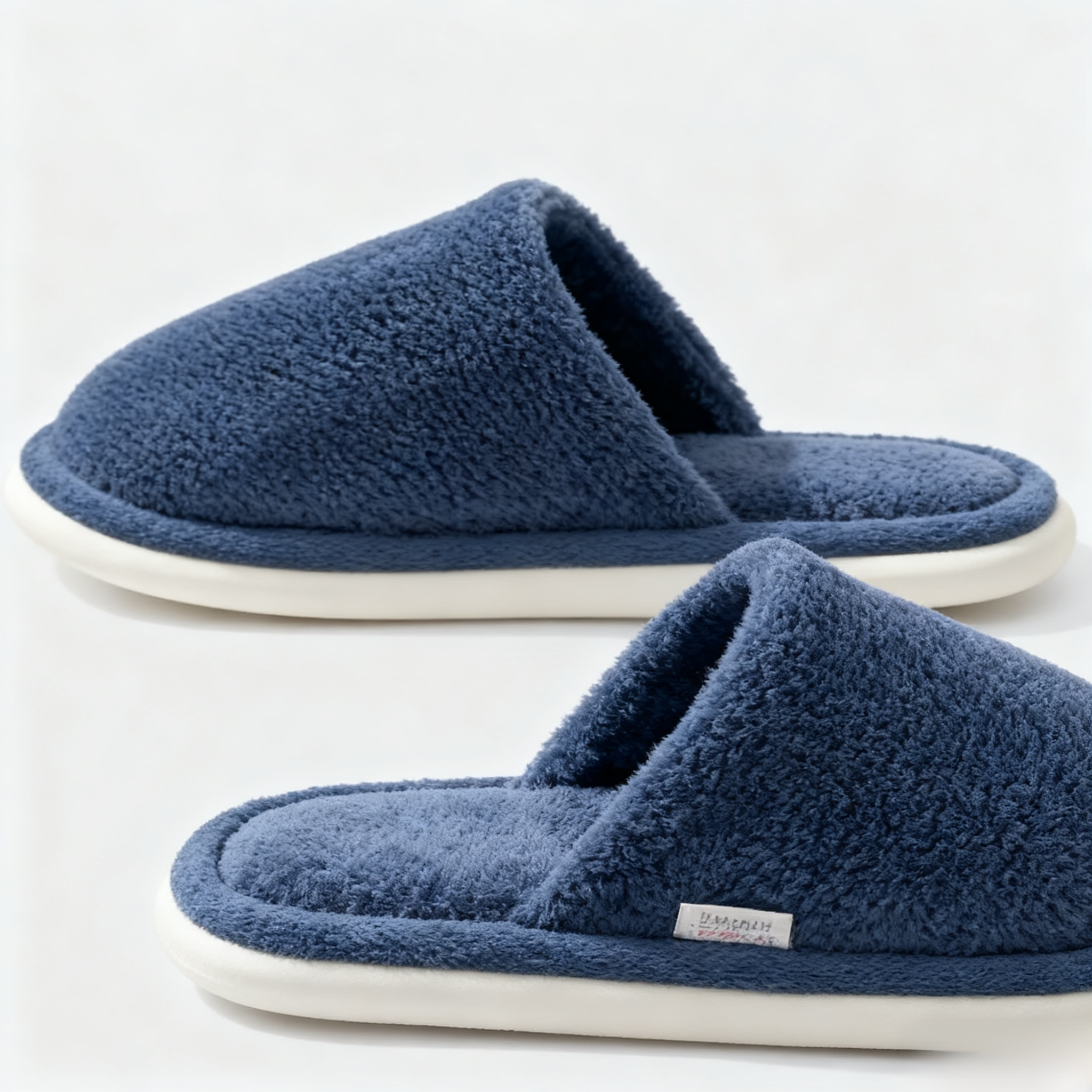 남색 면 재질 슬리퍼