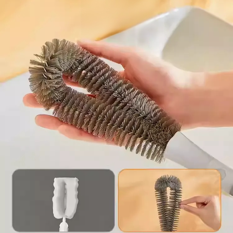 廚房可彎曲軟毛杯刷