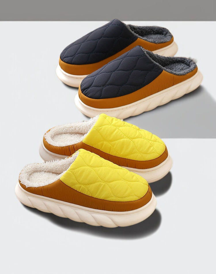 冬季必備男士防滑羽絨拖鞋