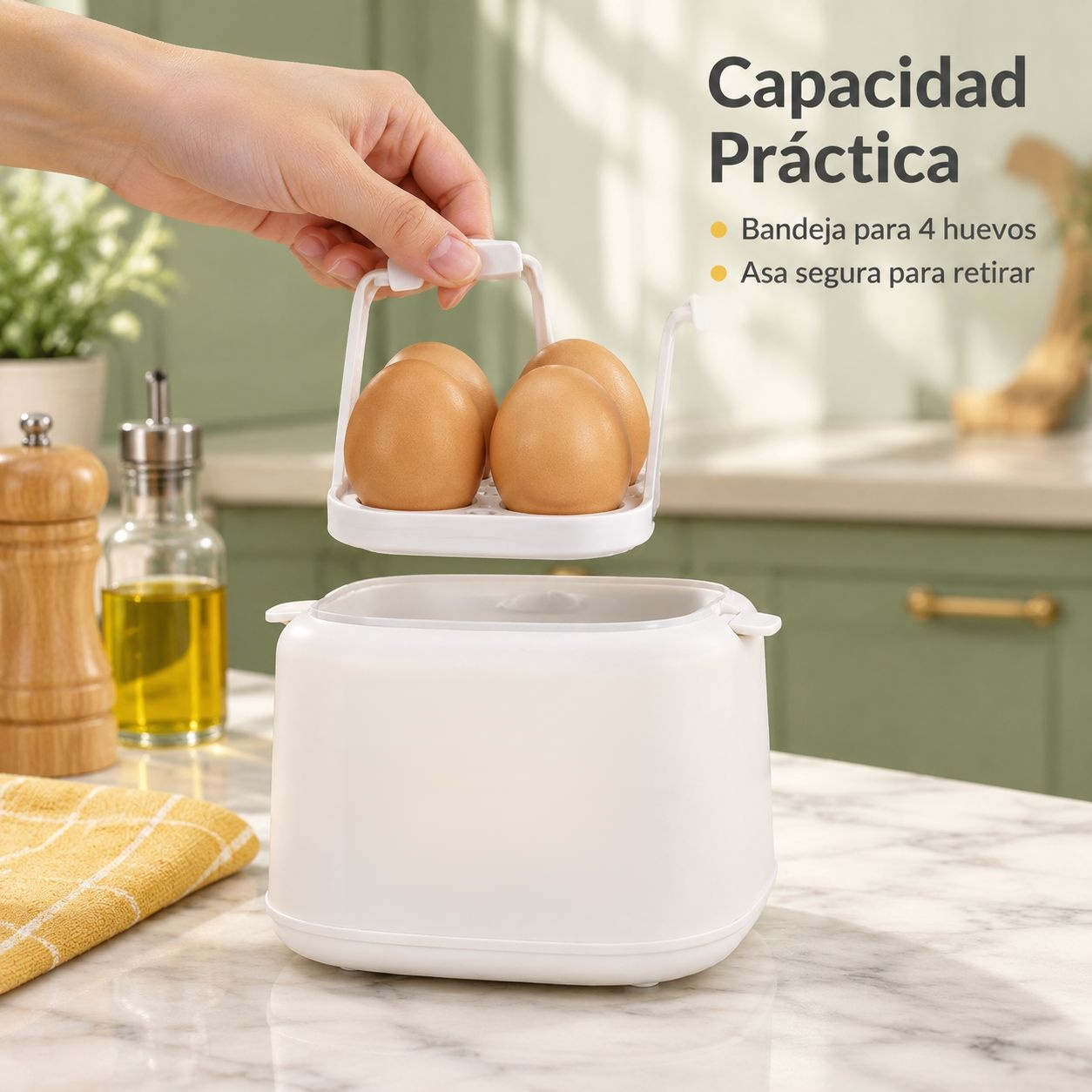 Pequeña máquina para cocinar huevos al vapor