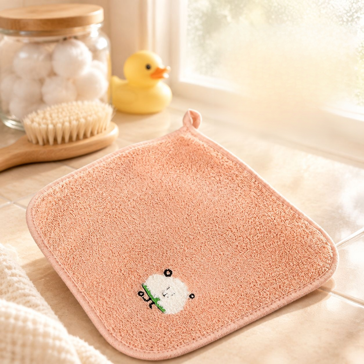 Soft Embroidered Kids Washcloth