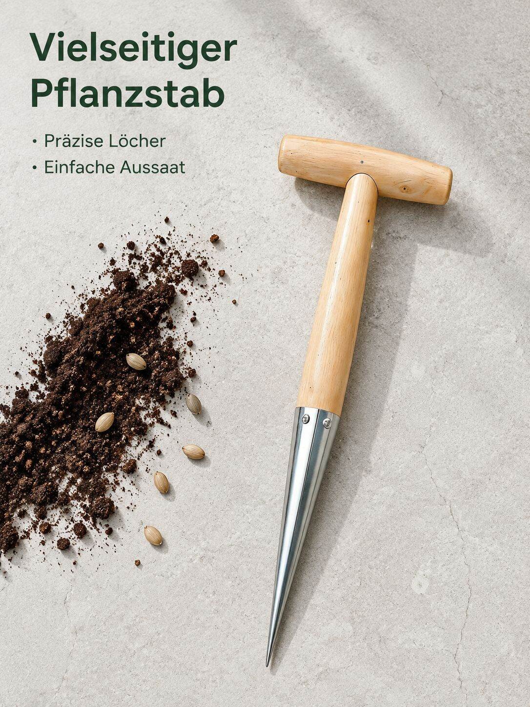 Garten-Säwerkzeug, Lochstecher und Pflanzgerät, Gemüse-Pflanzspaten