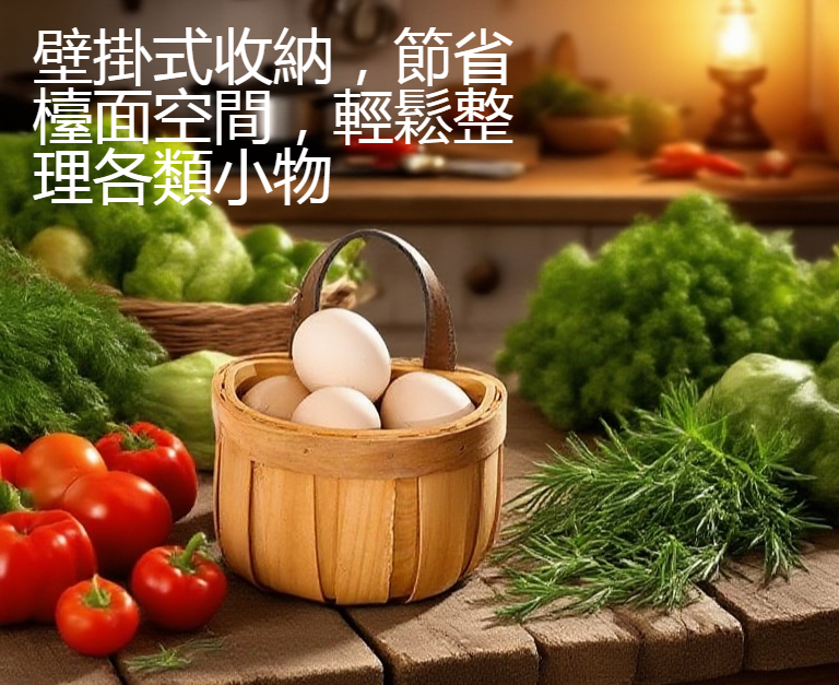 竹編壁掛收納筐掛在牆上的展示圖