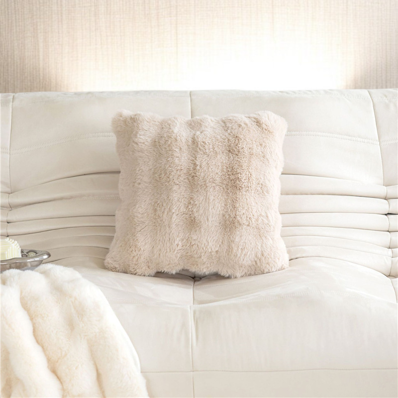 Plush Pillow Covers Pillow Covers Solid Color Plush Bedroom Bubble Plush