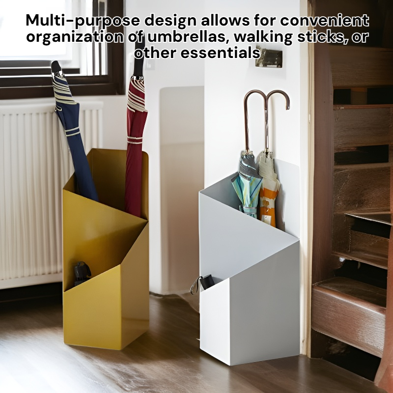 Metal Entryway Umbrella Storage Basket, Multi-purpose Hotel Organizer
