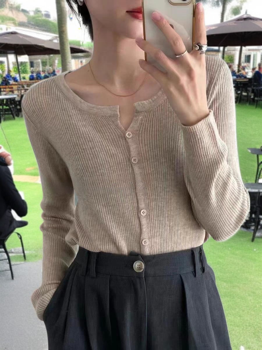 여름철 필수품 니트 가디건 코디