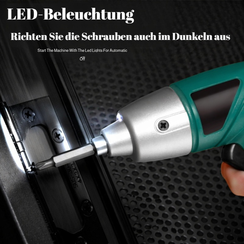 Leichtes und ergonomisches Design des Bohrschraubers