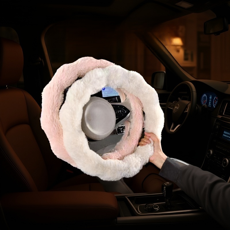 Luxury velvet steering wheel cover for cars