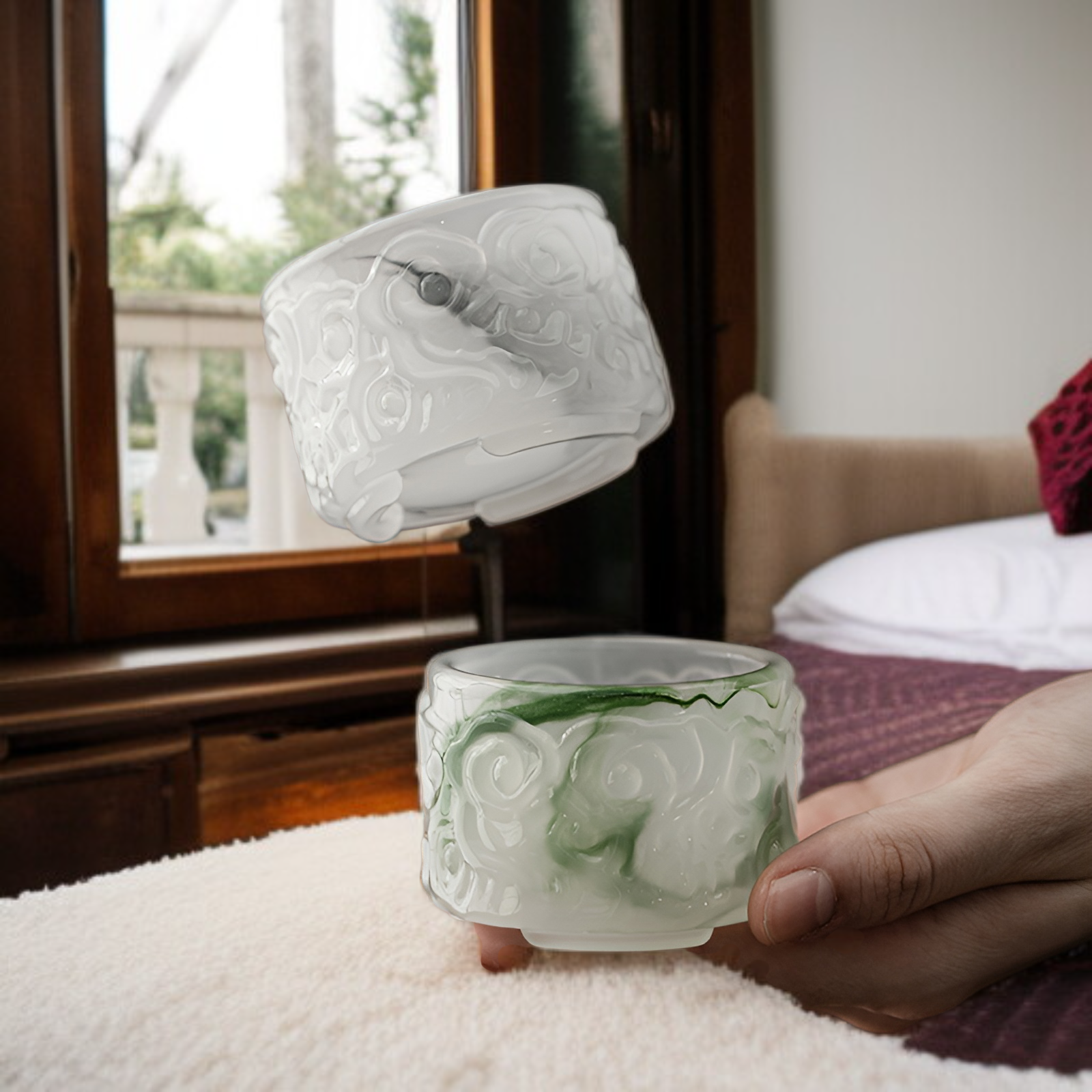 古代のガラス製香炉