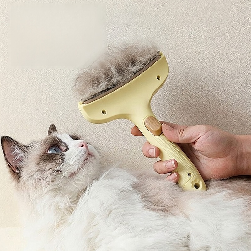 ペット用抜け毛ブラシ 犬猫兼用 グルーミングコーム