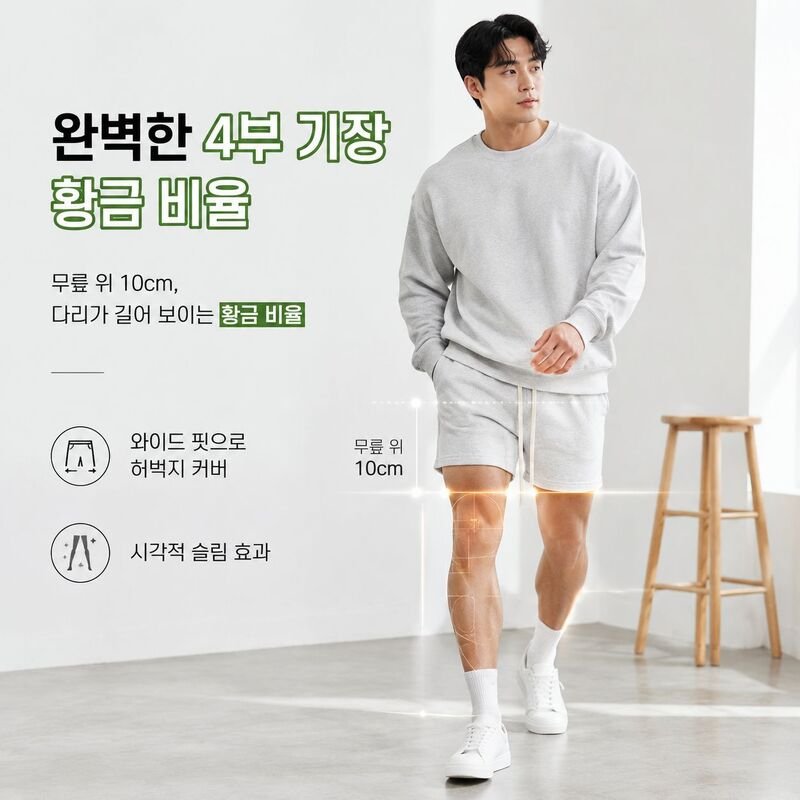 남성 캐주얼 헬스 4부 팬츠 여름 미국풍 스트링 순면 운동바지