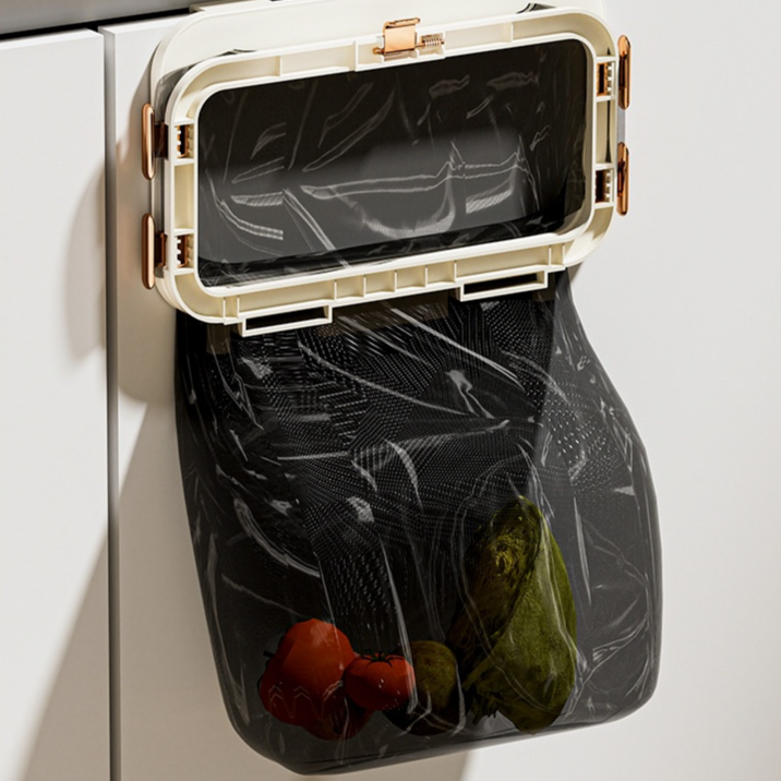 Soporte plegable para bolsas de basura de cocina