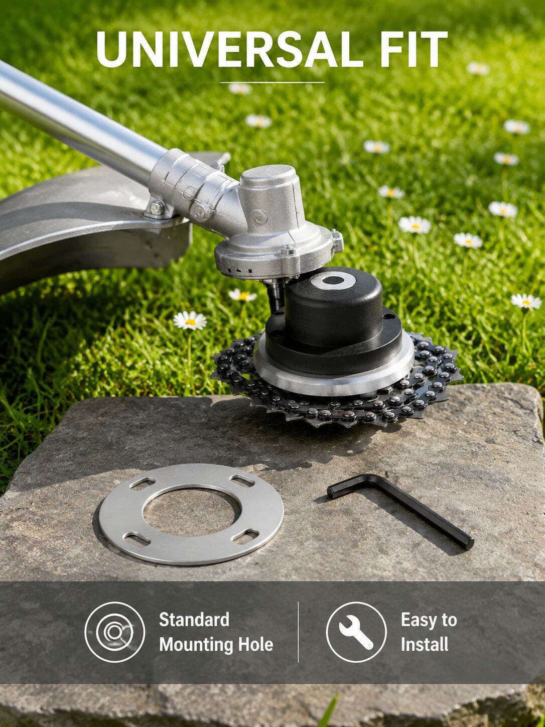 Lawn Mower Chain Brush Cutter Head Garden Tool Accessory