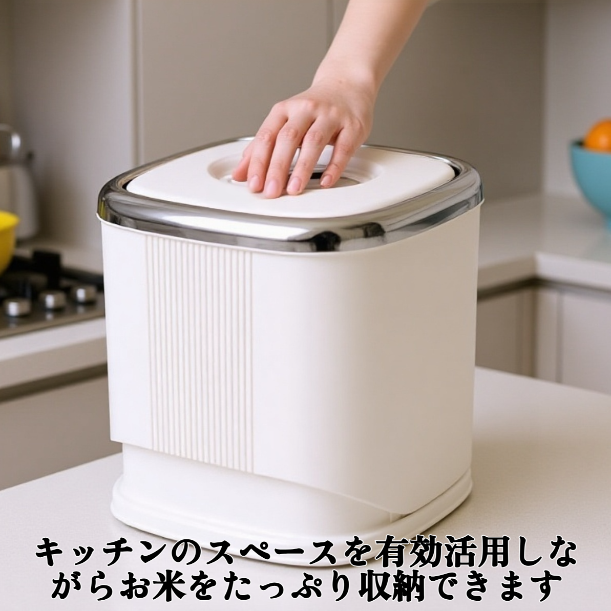 家庭用として防虫・防湿・密閉に優れた米びつです