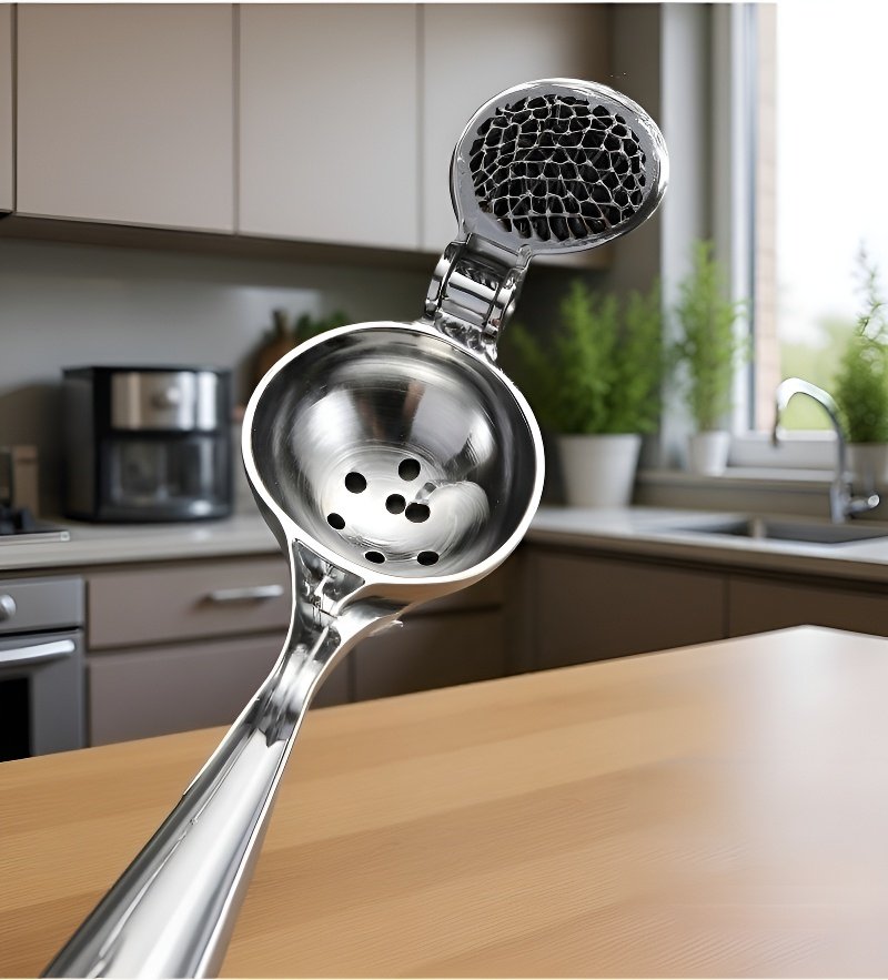 주방에서 사용 중인 레몬 착즙기