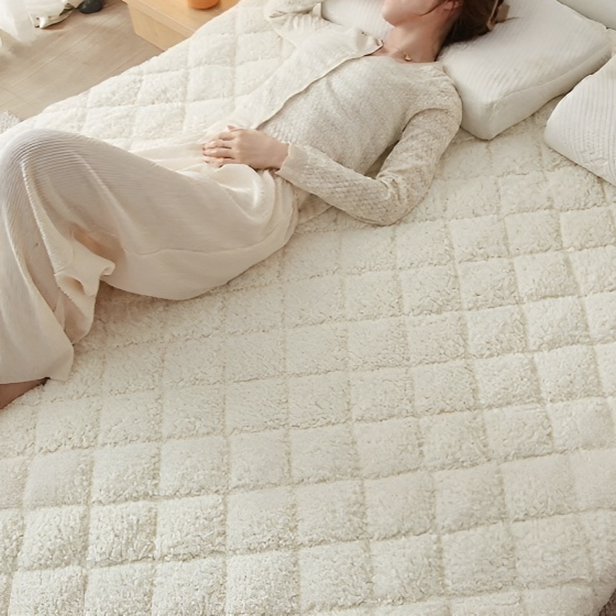 프리미엄 캐시미어 소재 매트리스 근접 촬영