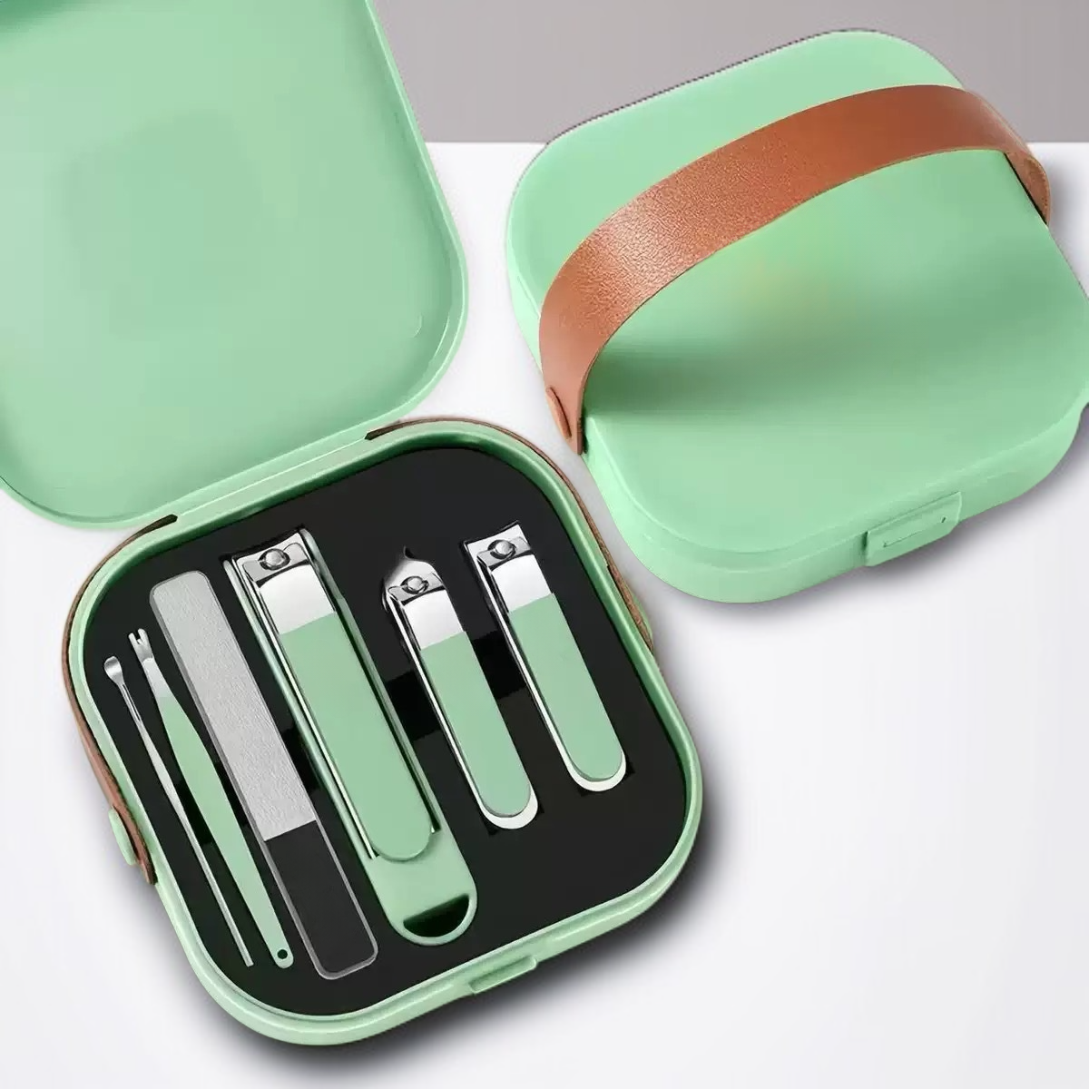 스테인리스 스틸 손톱깎이 매니큐어 도구 네일 파일 매니큐어 세트