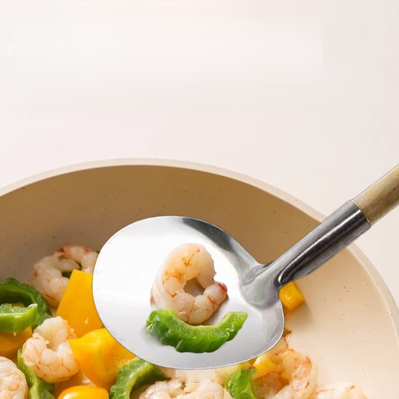 Round mouth stainless steel non stick spatula